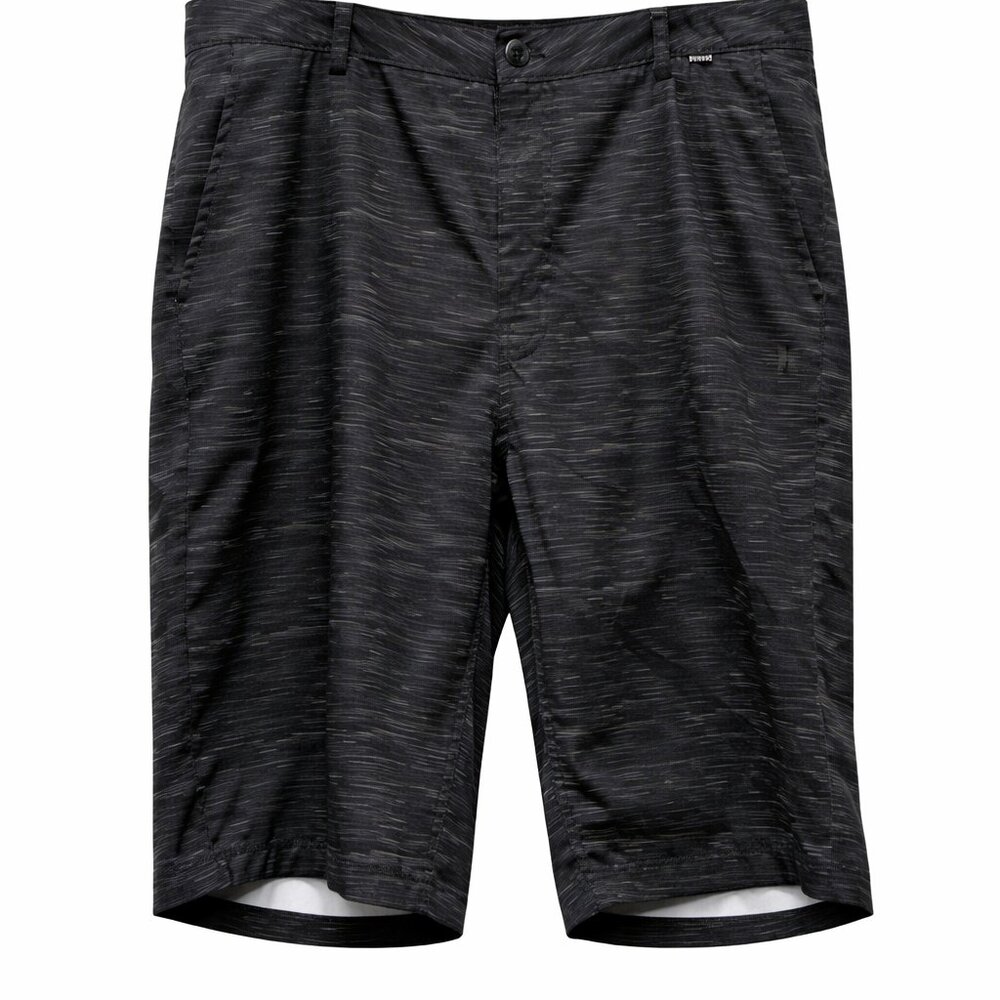 HURLEY Men's Walkshorts Hybrid Beach Sport Short Black Gray Heather size 38